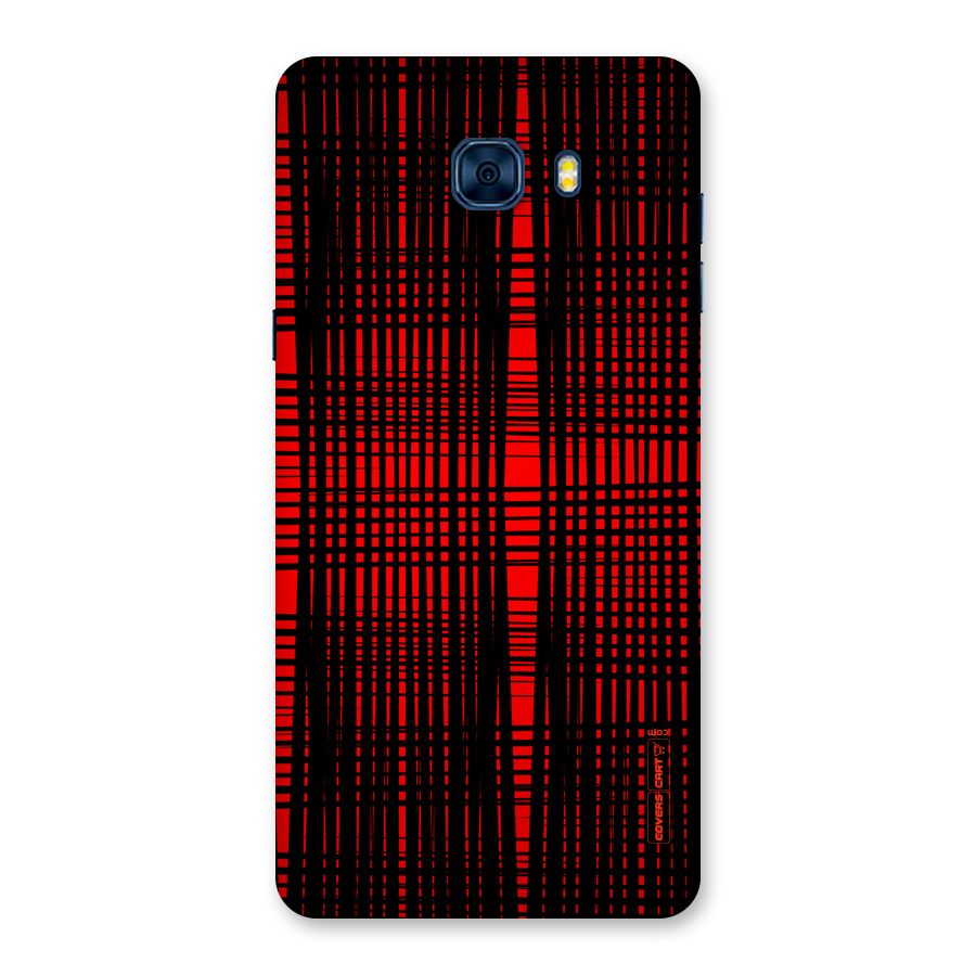 Red Net Design Back Case for Galaxy C7 Pro