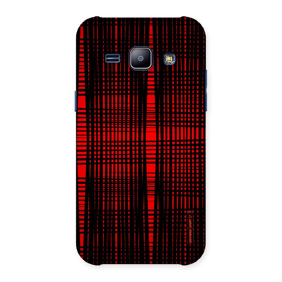 Red Net Design Back Case for Galaxy J1
