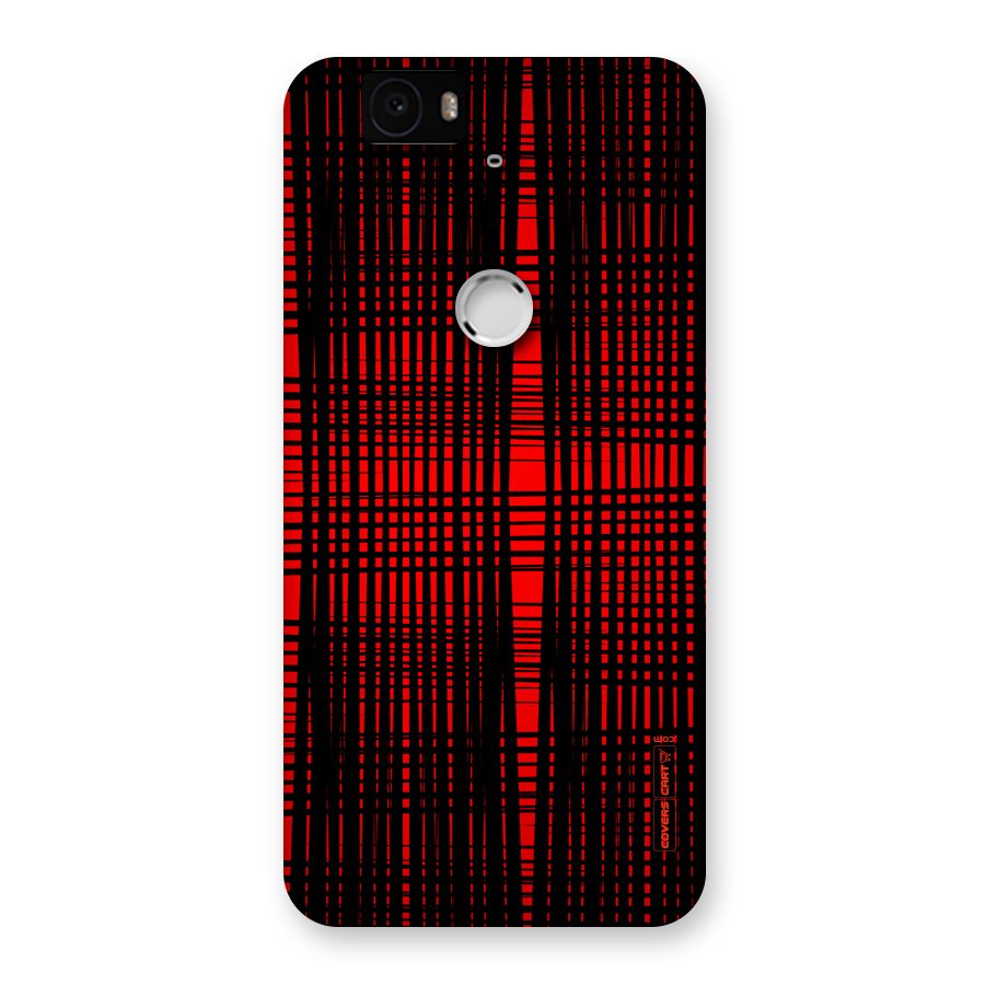 Red Net Design Back Case for Google Nexus-6P