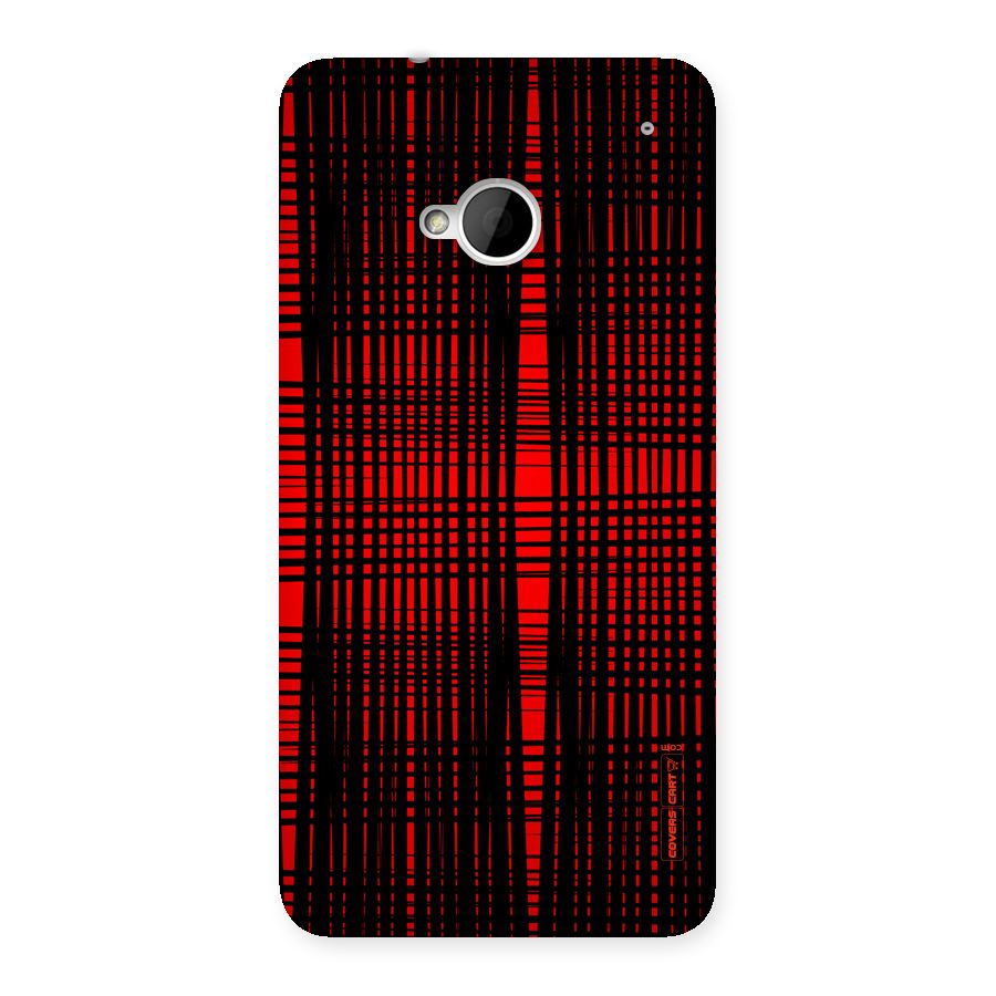 Red Net Design Back Case for HTC One M7