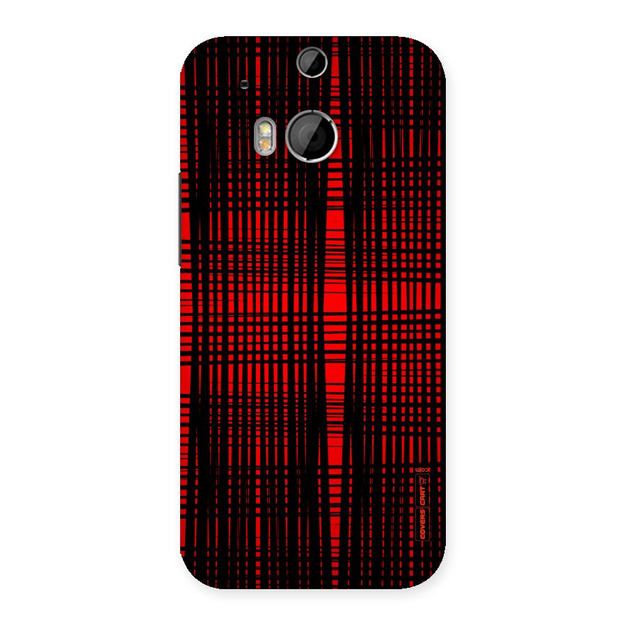 Red Net Design Back Case for HTC One M8