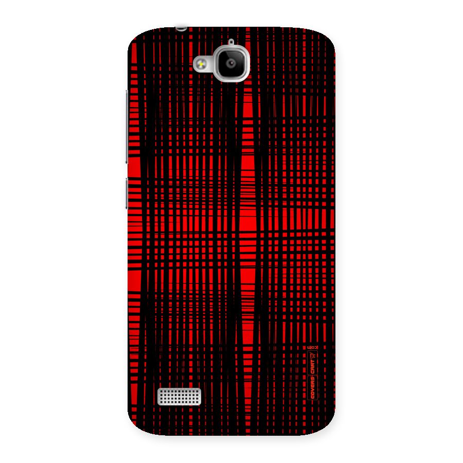 Red Net Design Back Case for Honor Holly