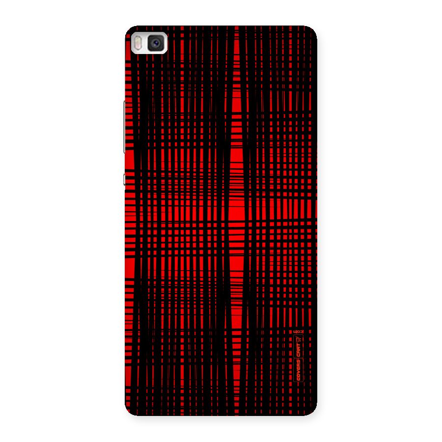 Red Net Design Back Case for Huawei P8