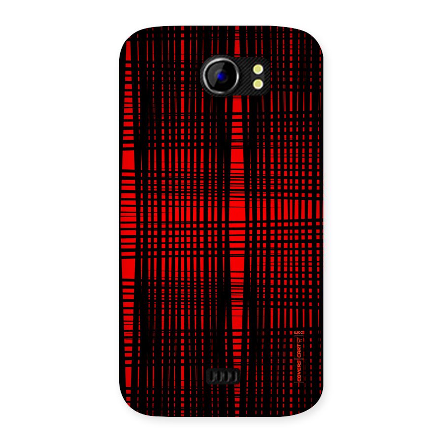 Red Net Design Back Case for Micromax Canvas 2 A110