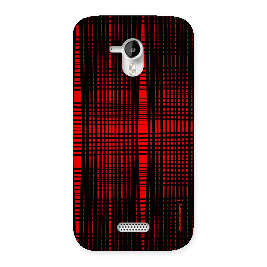 Red Net Design Back Case for Micromax Canvas HD A116