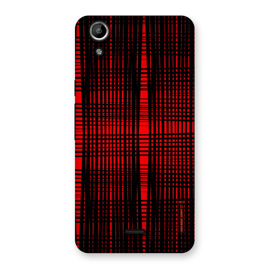 Red Net Design Back Case for Micromax Canvas Selfie Lens Q345