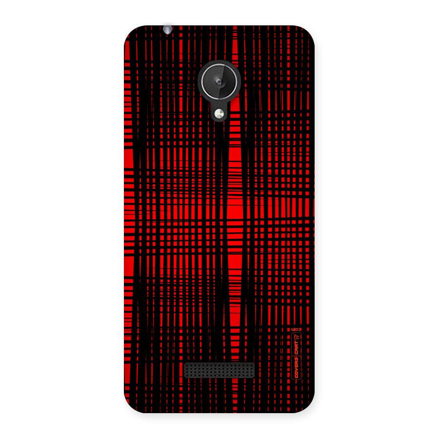 Red Net Design Back Case for Micromax Canvas Spark Q380