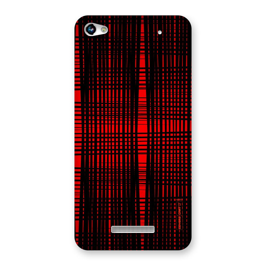Red Net Design Back Case for Micromax Hue 2