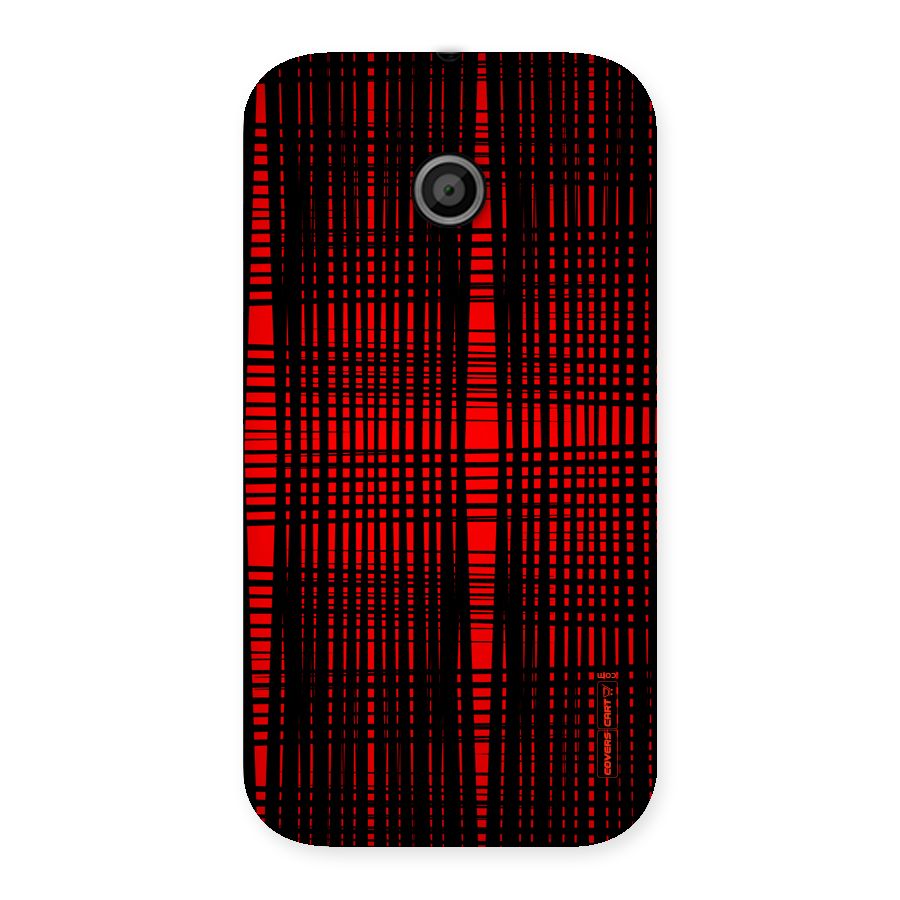 Red Net Design Back Case for Moto E