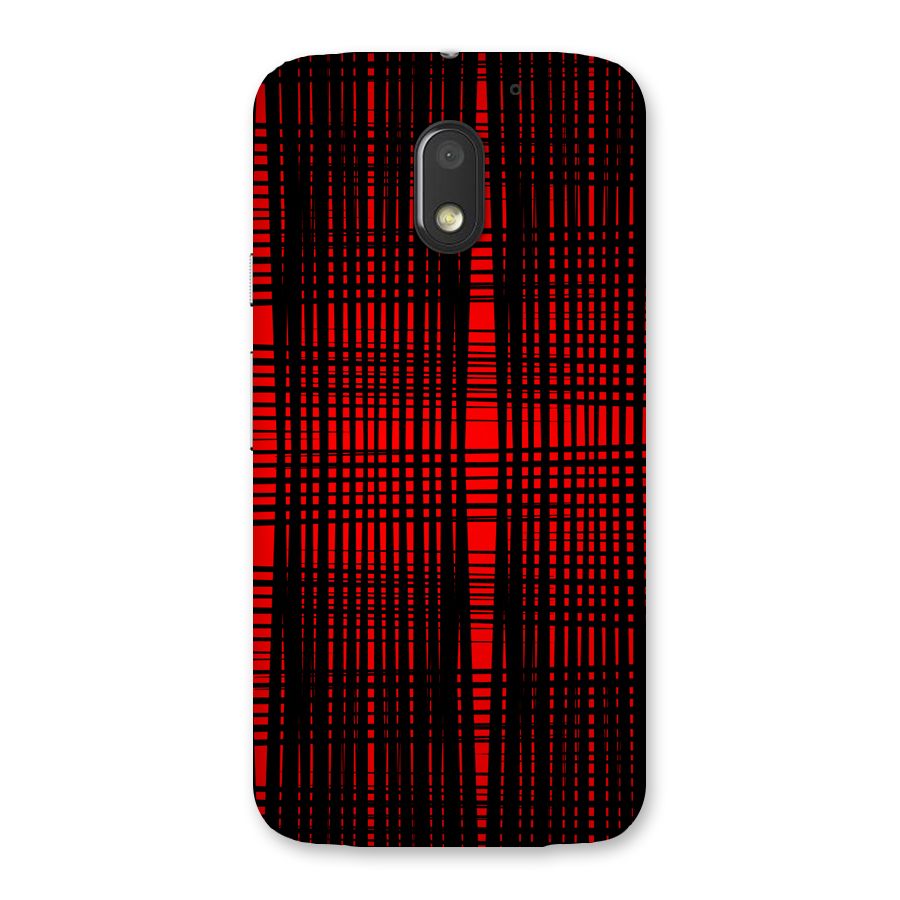 Red Net Design Back Case for Moto E3 Power