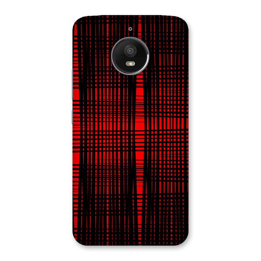 Red Net Design Back Case for Moto E4 Plus