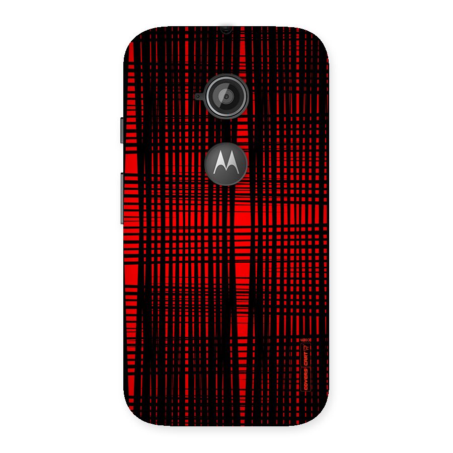 Red Net Design Back Case for Moto E 2nd Gen
