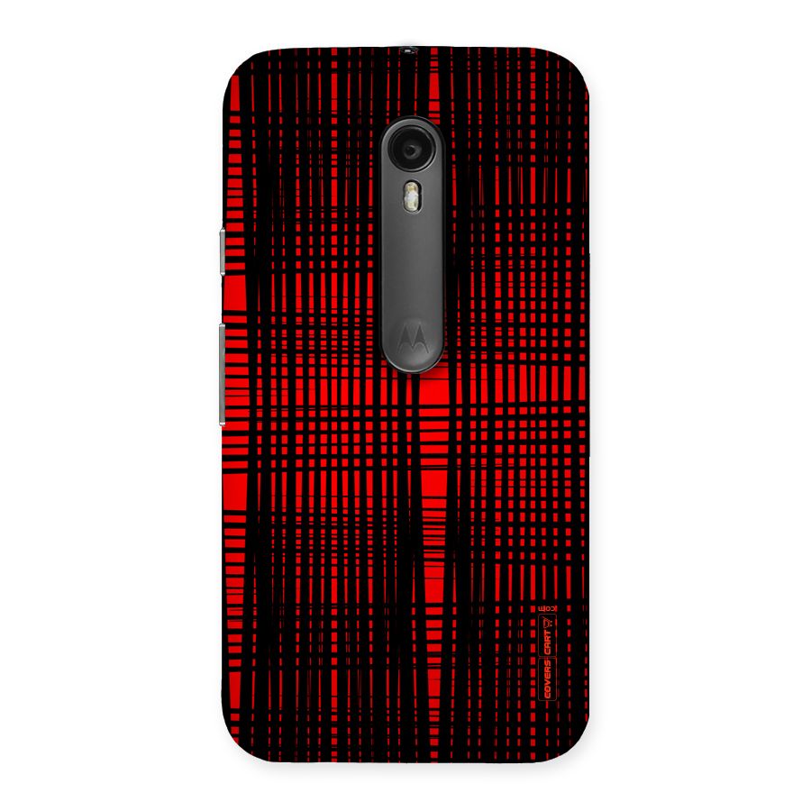 Red Net Design Back Case for Moto G3