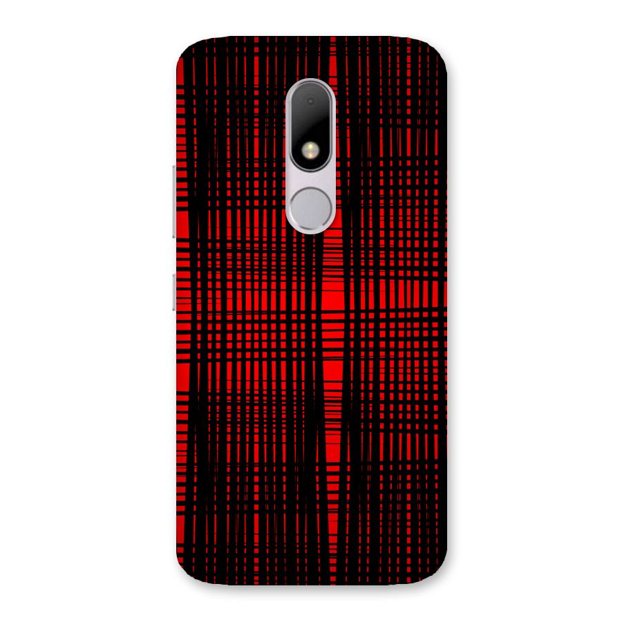 Red Net Design Back Case for Moto M