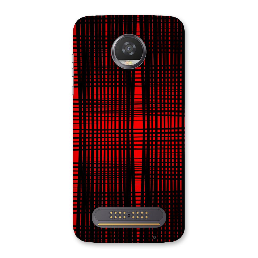 Red Net Design Back Case for Moto Z2 Play