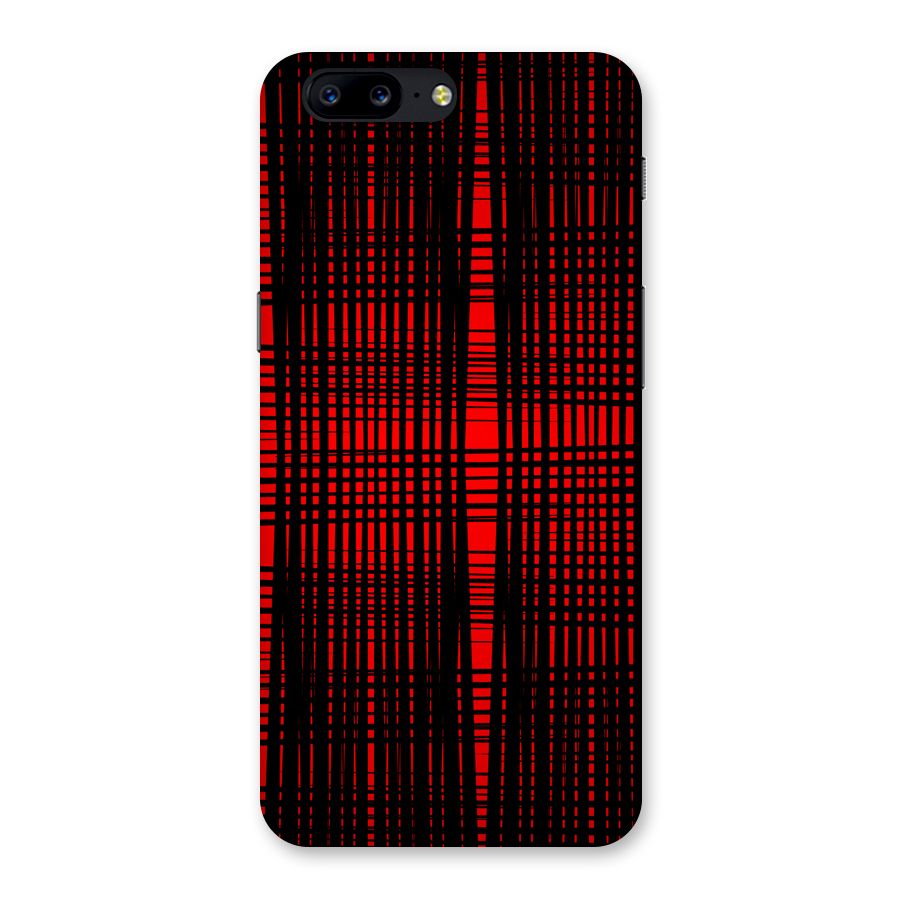 Red Net Design Back Case for OnePlus 5