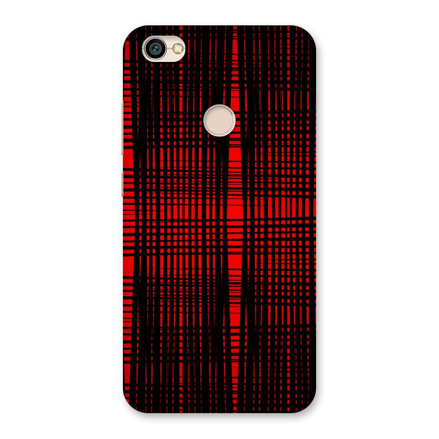 Red Net Design Back Case for Redmi Y1 2017