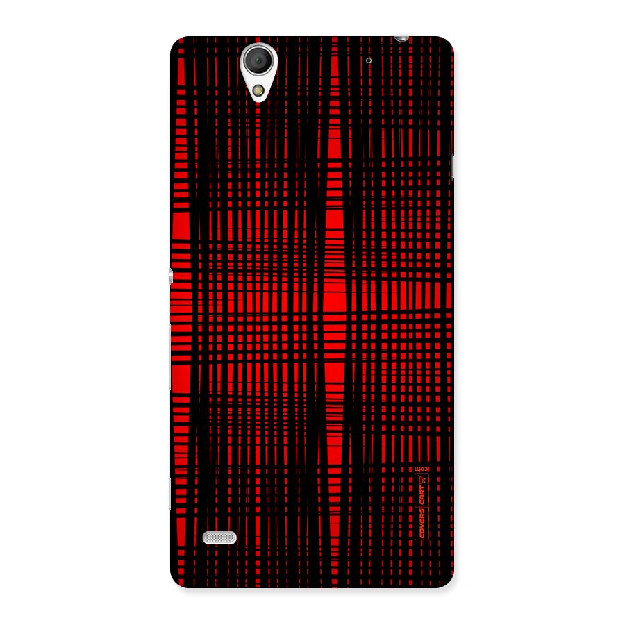 Red Net Design Back Case for Sony Xperia C4