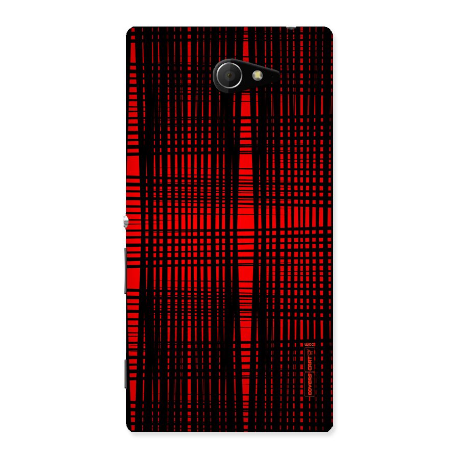 Red Net Design Back Case for Sony Xperia M2