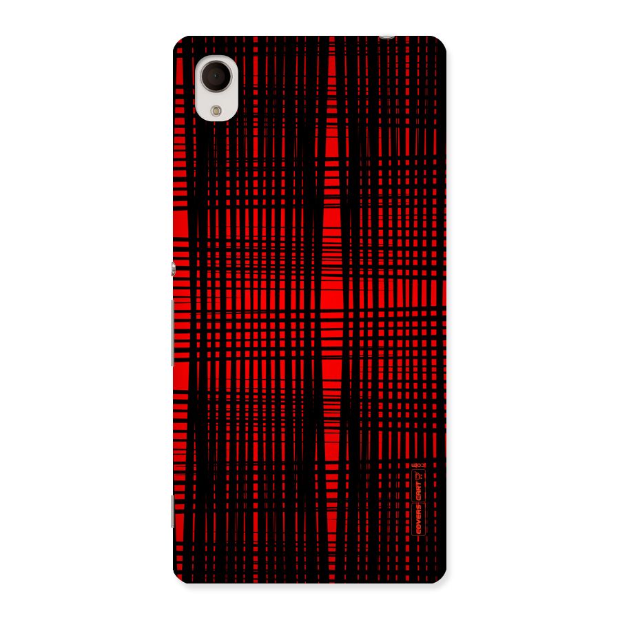 Red Net Design Back Case for Sony Xperia M4