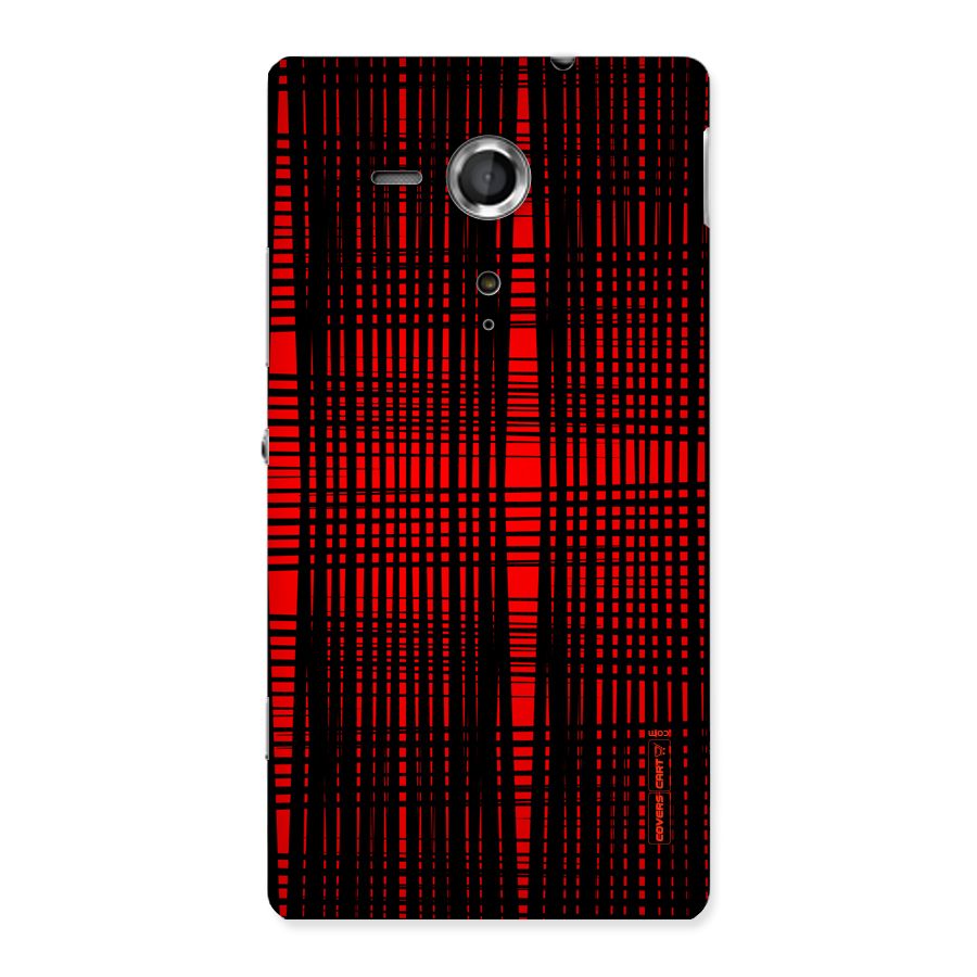 Red Net Design Back Case for Sony Xperia SP