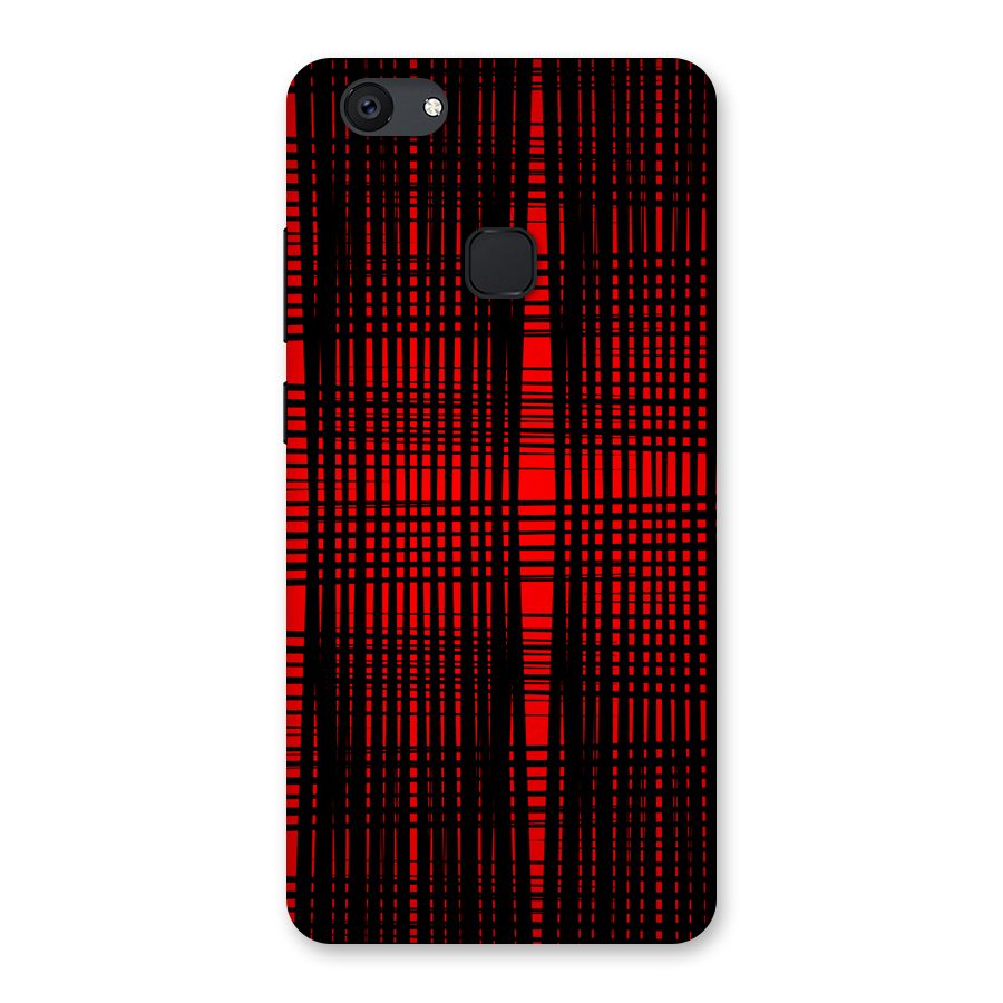 Red Net Design Back Case for Vivo V7 Plus