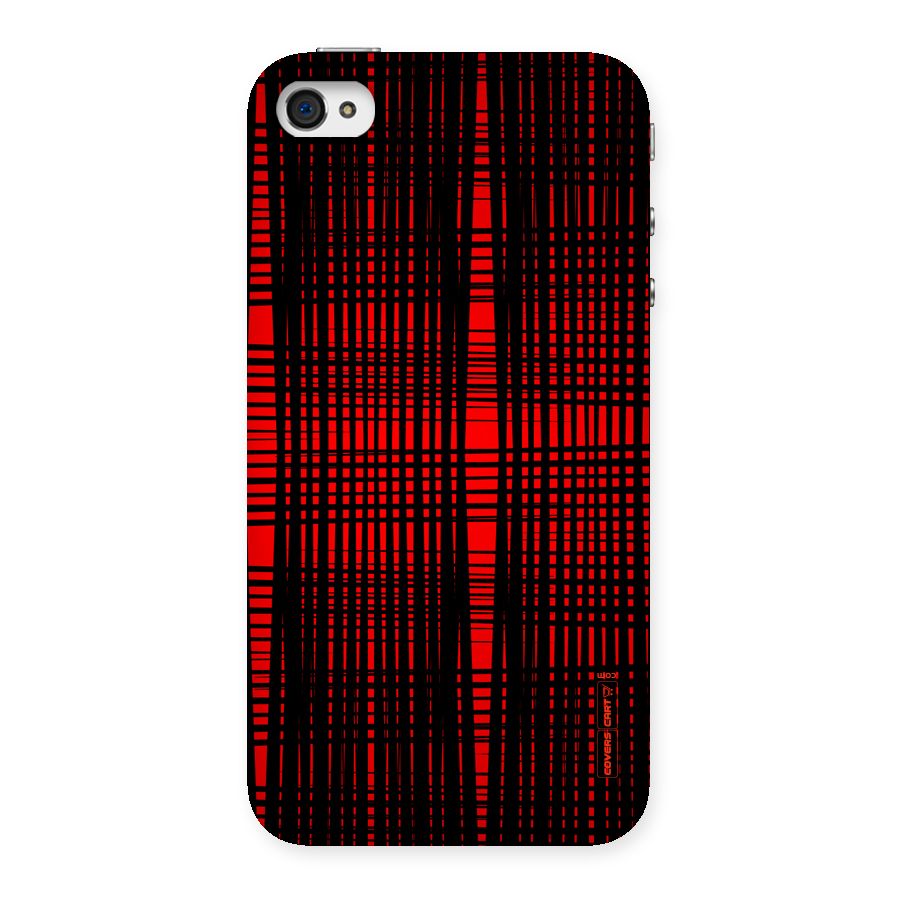 Red Net Design Back Case for iPhone 4 4s