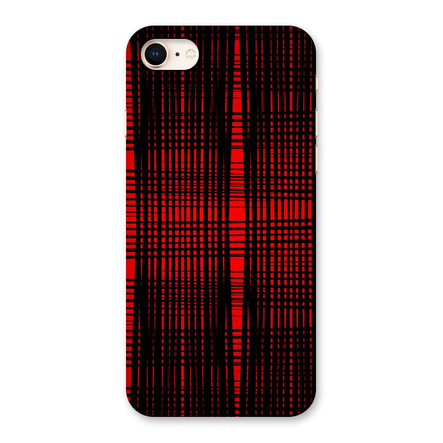 Red Net Design Back Case for iPhone 8