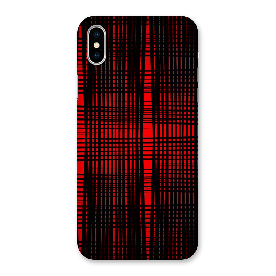 Red Net Design Back Case for iPhone X