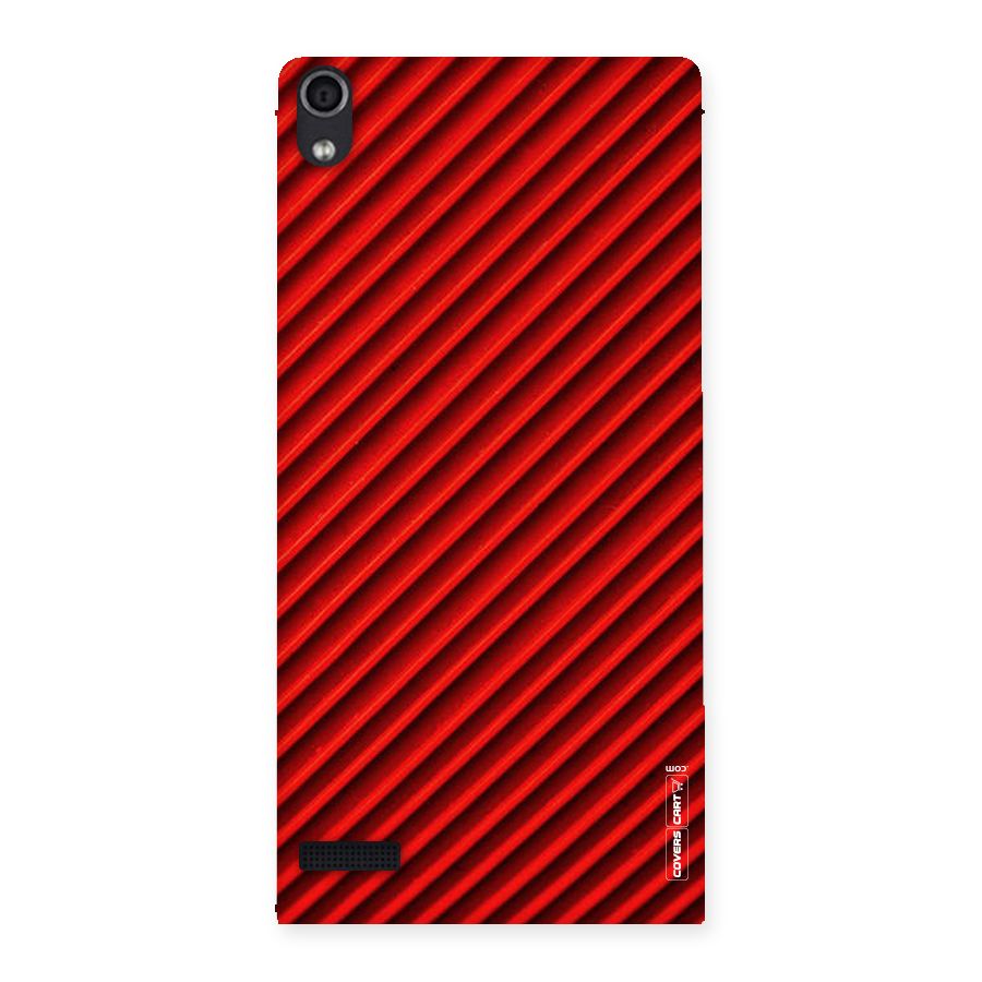 Red Rugged Stripes Back Case for Ascend P6
