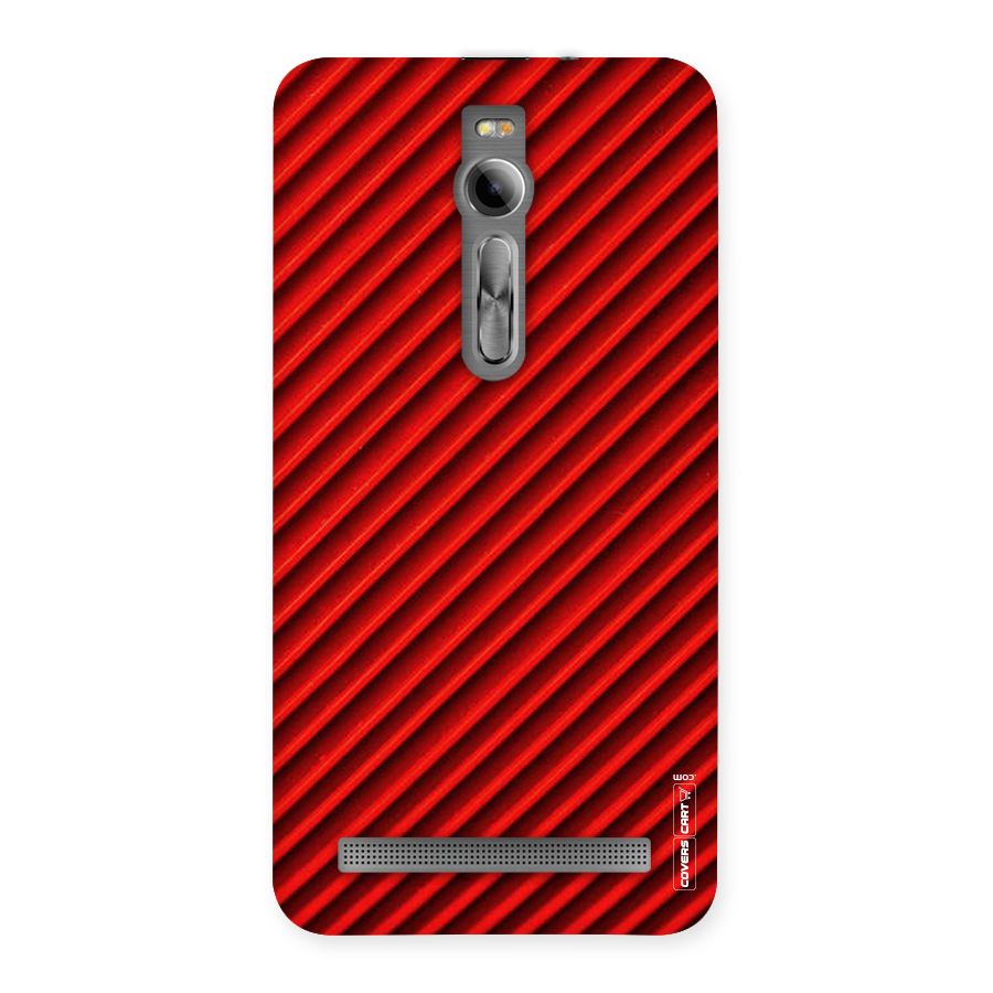 Red Rugged Stripes Back Case for Asus Zenfone 2