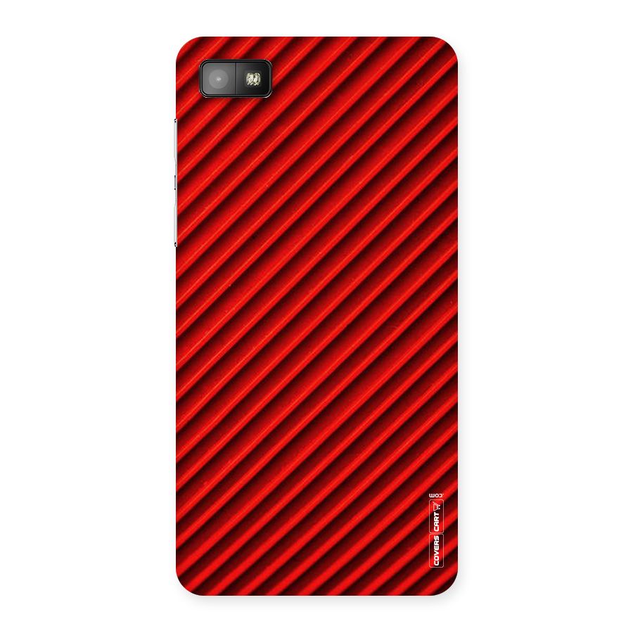 Red Rugged Stripes Back Case for Blackberry Z10