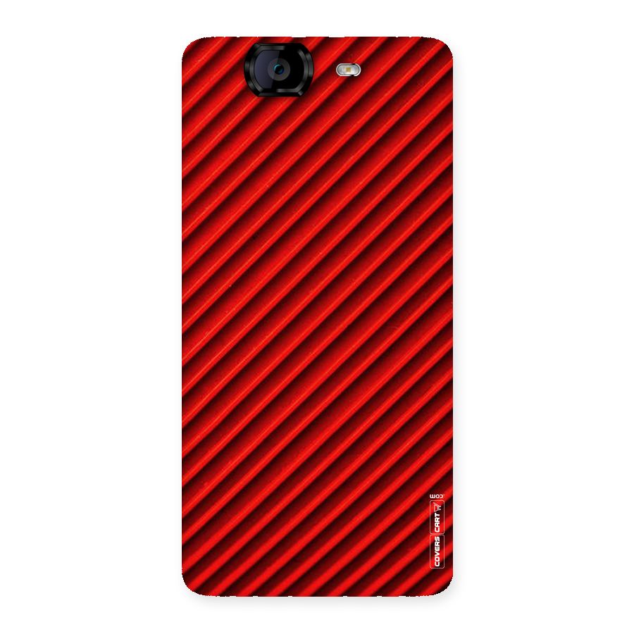 Red Rugged Stripes Back Case for Canvas Knight A350