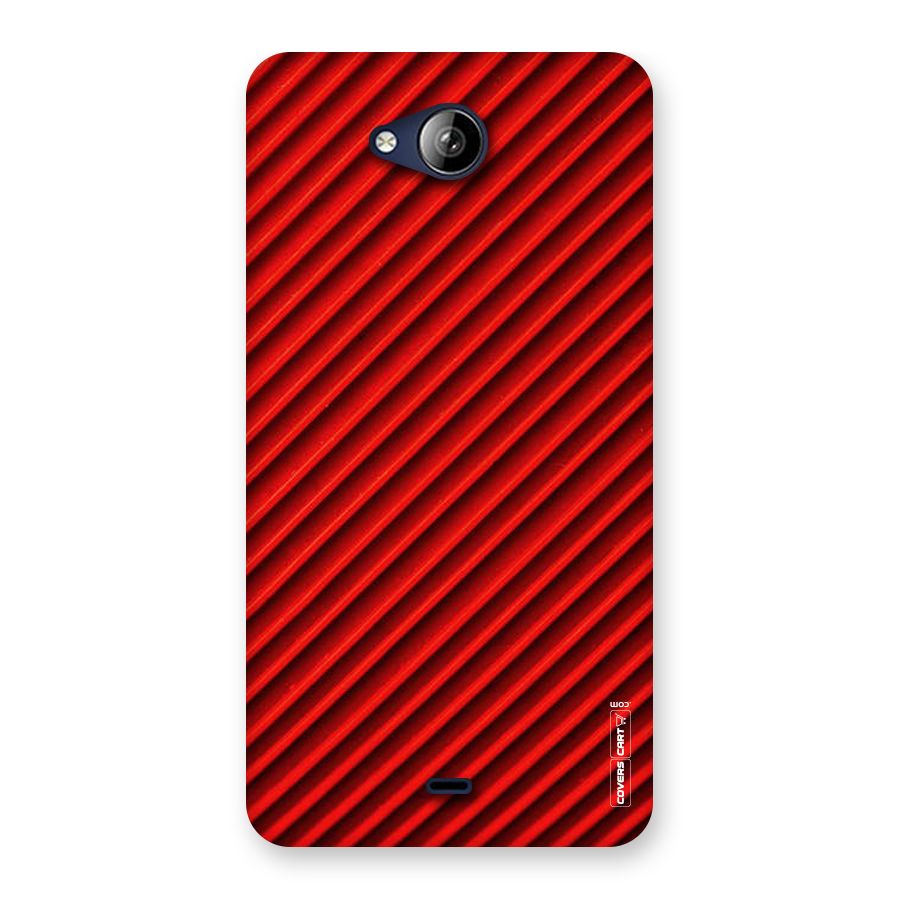 Red Rugged Stripes Back Case for Canvas Play Q355