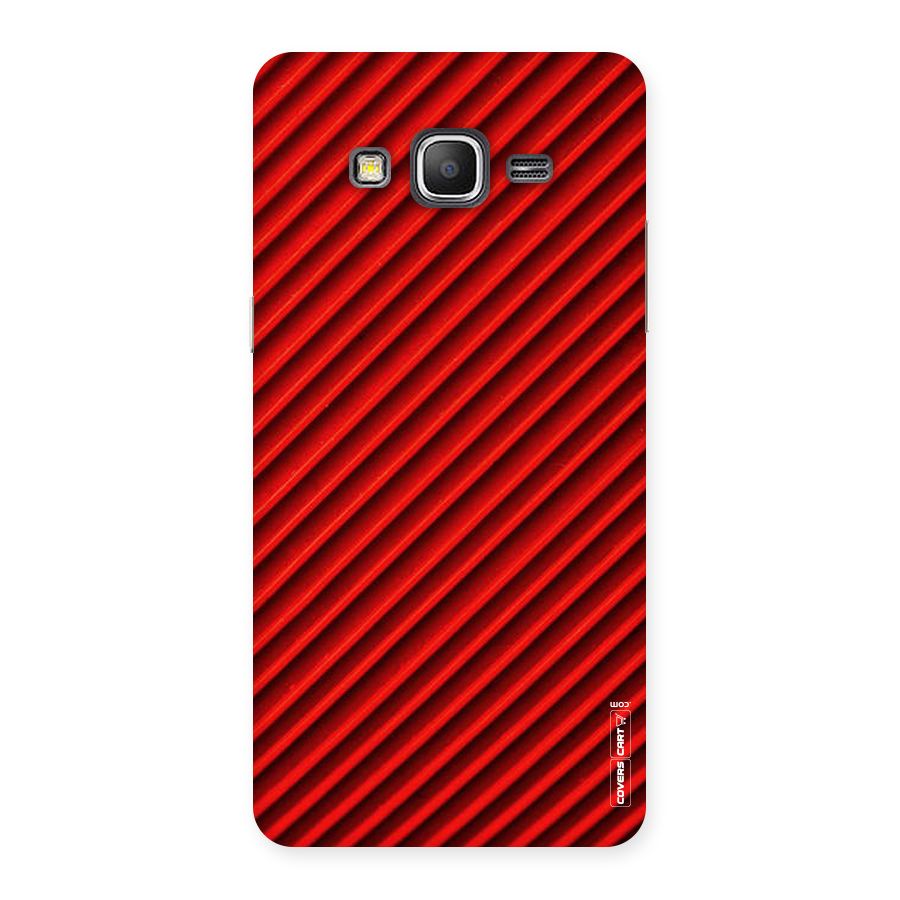 Red Rugged Stripes Back Case for Galaxy Grand Prime
