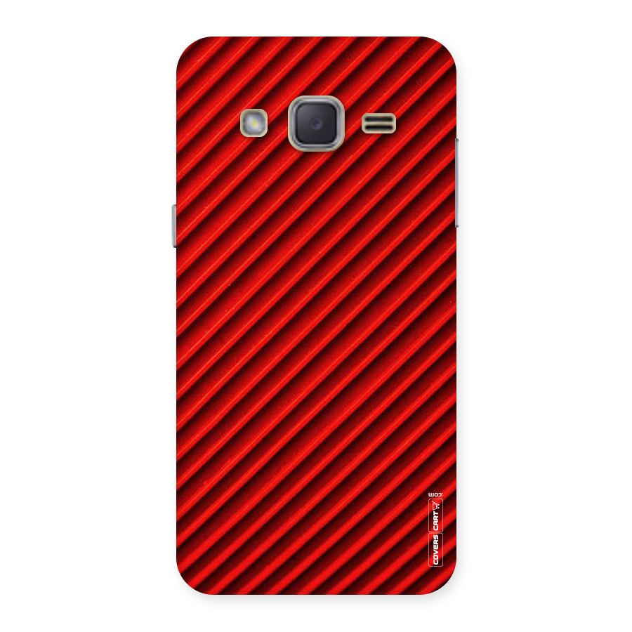 Red Rugged Stripes Back Case for Galaxy J2