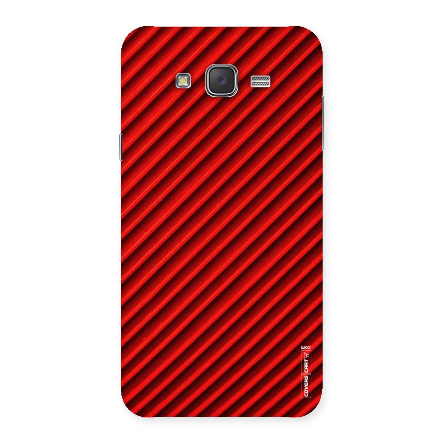 Red Rugged Stripes Back Case for Galaxy J7