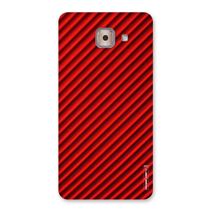 Red Rugged Stripes Back Case for Galaxy J7 Max