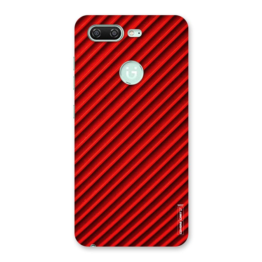 Red Rugged Stripes Back Case for Gionee S10