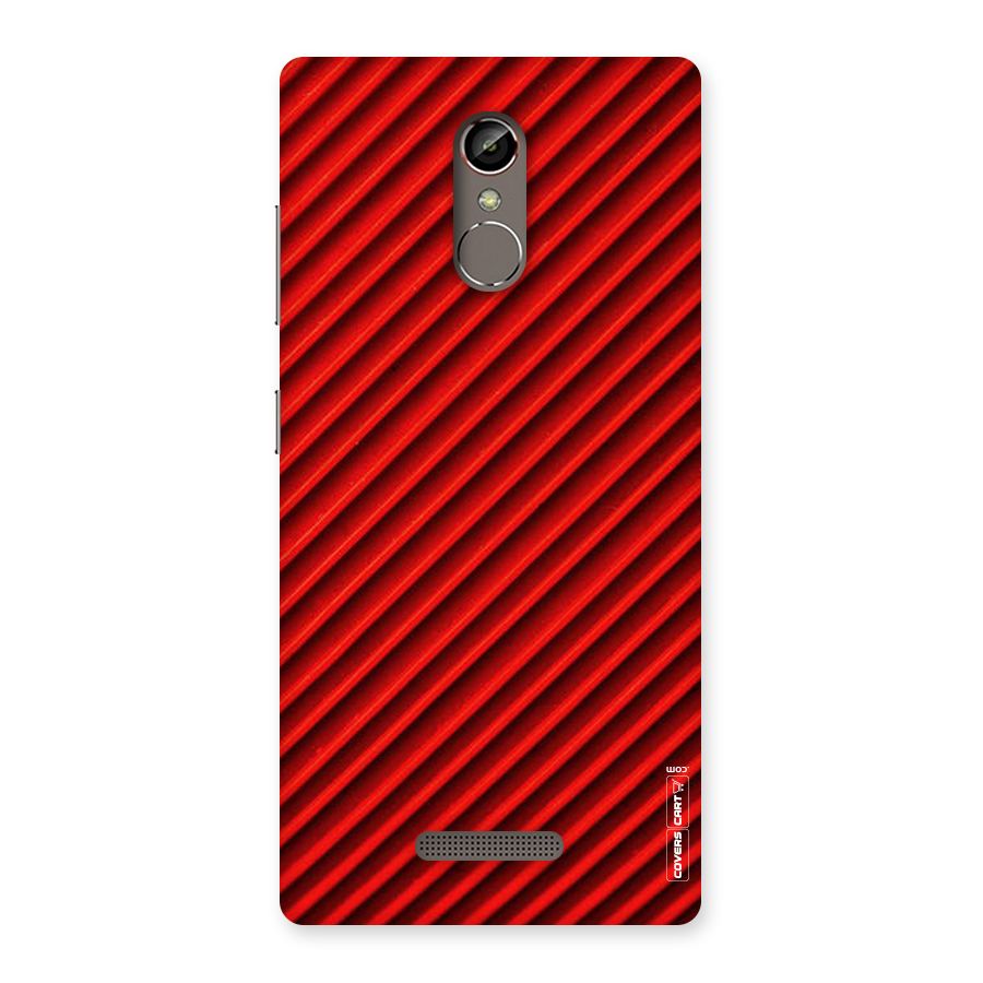 Red Rugged Stripes Back Case for Gionee S6s