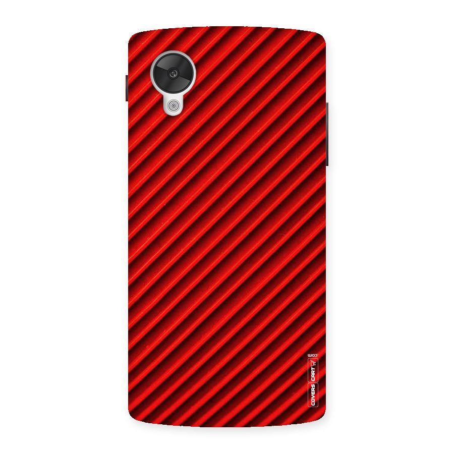 Red Rugged Stripes Back Case for Google Nexsus 5