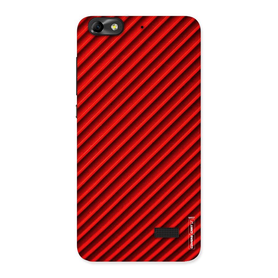 Red Rugged Stripes Back Case for Honor 4C