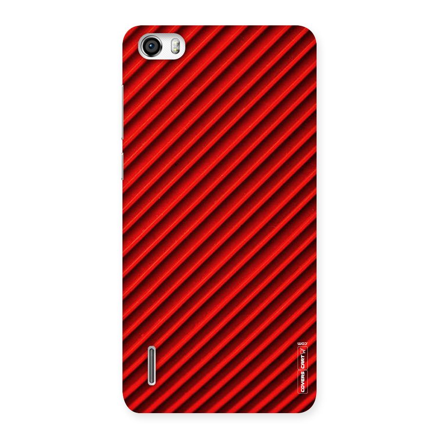Red Rugged Stripes Back Case for Honor 6
