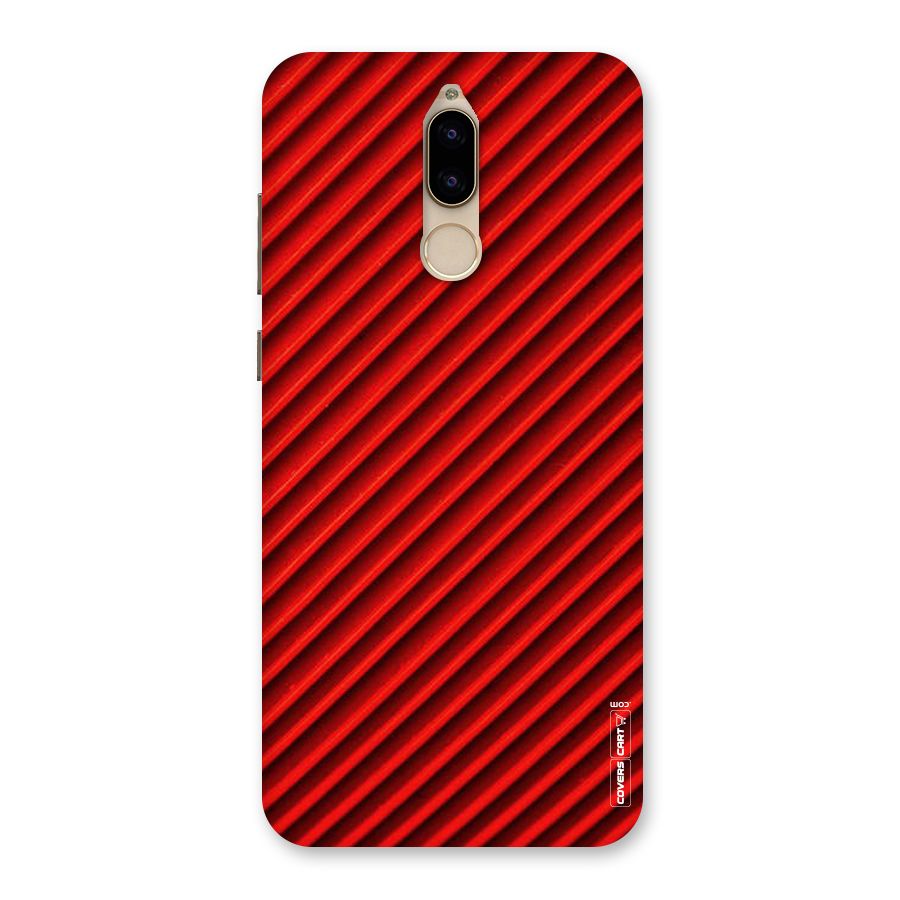 Red Rugged Stripes Back Case for Honor 9i