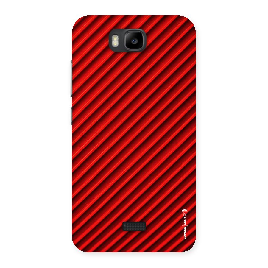 Red Rugged Stripes Back Case for Honor Bee