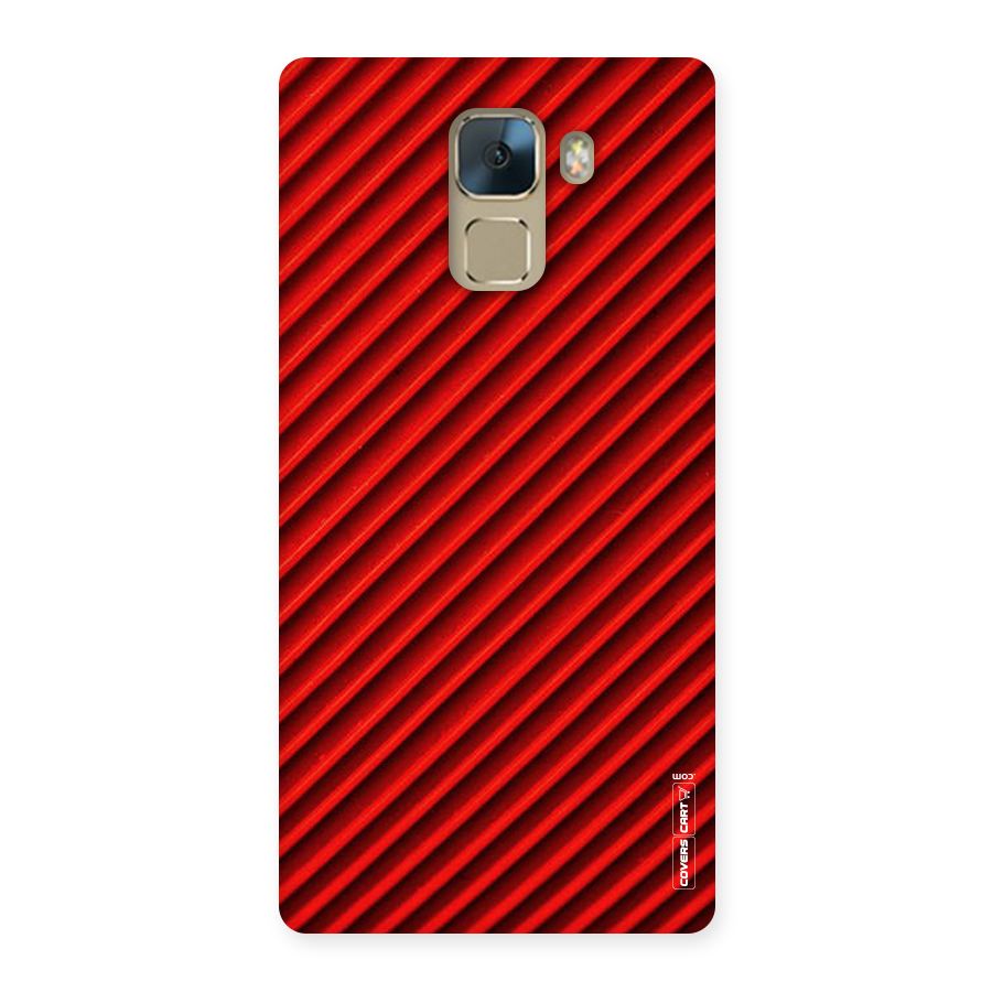 Red Rugged Stripes Back Case for Huawei Honor 7
