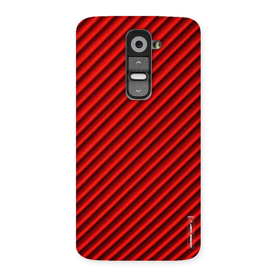 Red Rugged Stripes Back Case for LG G2