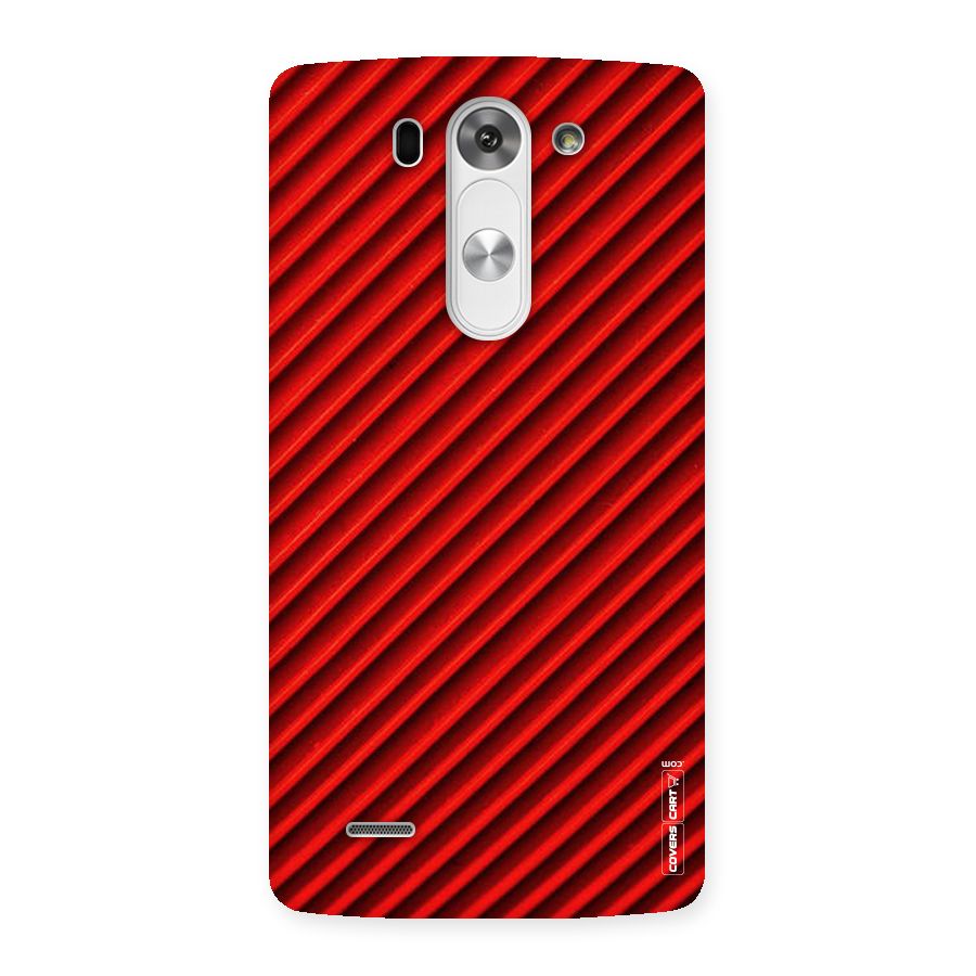 Red Rugged Stripes Back Case for LG G3 Beat