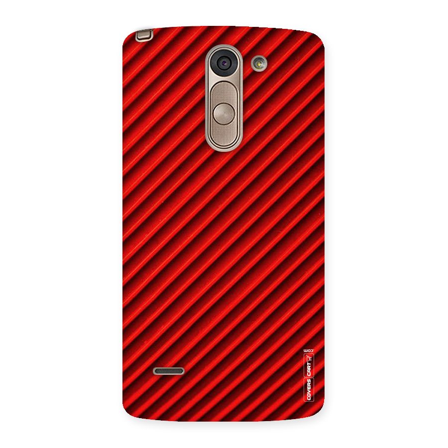 Red Rugged Stripes Back Case for LG G3 Stylus
