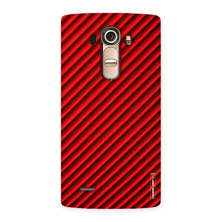 Red Rugged Stripes Back Case for LG G4
